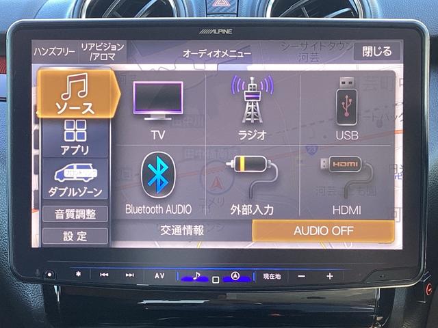 スイフトスポーツ ベースグレード 衝突軽減 アルパイン11型ナビ フルセグ Bluetooth HDMI AppleCarPlay AndroidoAuto 360°カメラ HKS車高調 HKSマフラー Weds16インチアルミ(7枚目)