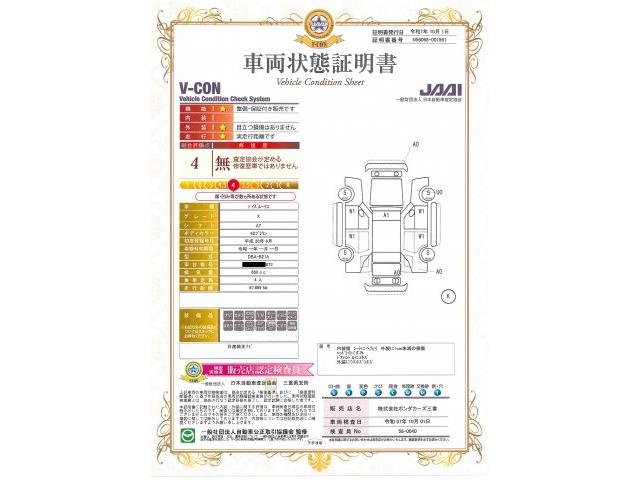 車両状態評価書