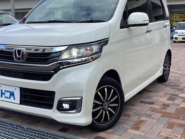 Ｎ－ＷＧＮカスタム Ｇ・ターボパッケージ　衝突軽減　イクリプスナビ　ＴＶ　バックカメラ　ディスチャージヘッドライト　フォグライト　ハーフレザーシート　ビルトインＥＴＣ　スマートキー　プッシュスタート　クルーズコントロール　ＵＳＢチャージャー（12枚目）