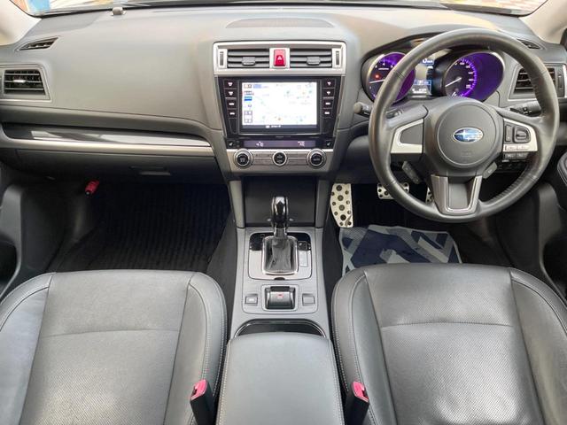 レガシィＢ４ リミテッド　禁煙車　アドバンスドセイフティパッケージ　黒革シート　ＬＥＤヘッド　全席シートヒーター　純正パナソニックＳＤナビ　純正１８インチアルミ　スマートキー　ＥＴＣ　アルミペダル　パドルシフト（2枚目）