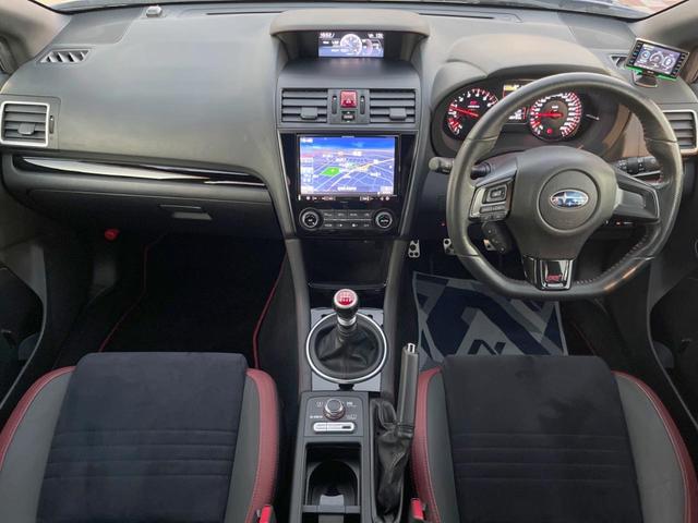 WRX STI STI タイプS 禁煙車 STIエアロ フジツボマフラー ブリッツ製タワーバー タイミングベルト交換済み 純正パイオニア製SDナビ バックカメラ ハーフレザー LEDヘッド LEDライナー 純正19インチアルミ ETC(2枚目)