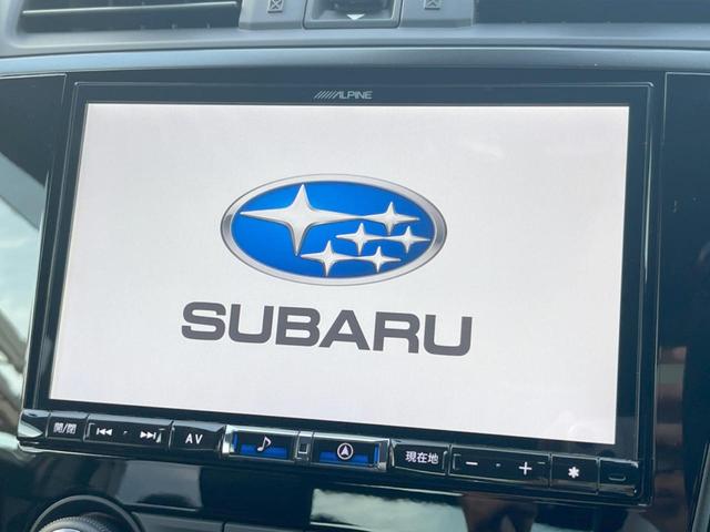 WRX S4 STIスポーツシャープ 禁煙車 STIフルエアロ STIマフラー STIタワーバー RECAROシート STIガードバー セイフティ+ 純正アルパインナビ フロント・サイド・バックカメラ グレード専用18インチアルミ ETC(7枚目)