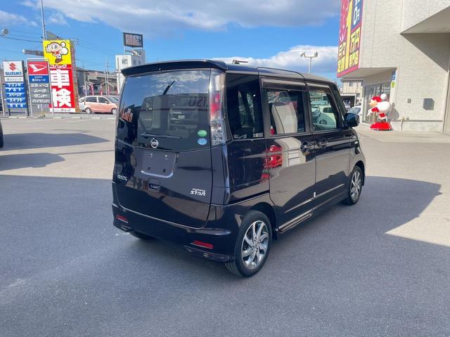 ルークス ハイウェイスター パワースライドドア プッシュ式エンジンスタート 純正アルミホイール 純正エアロ HIDヘッドライト 整備保証付(6枚目)