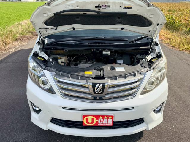 アルファード 240S 社外ナビ8V型ナビ フルセグテレビ Bカメラ ETC 両側パワースライドドア ALPINEフリップダウンモニター ドラレコ ウッドコンビステアリング フォグランプ(41枚目)