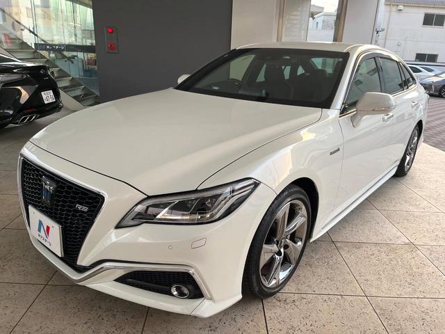 クラウンハイブリッド ＲＳ　プリクラッシュセーフティ　レーダークルーズコントロール　３眼ＬＥＤヘッドライト＆フォグ　純正１８インチアルミ　ブラックファブリックシート　革巻きステアリング　パドルシフト　ステアリングヒーター　ＥＴＣ（27枚目）