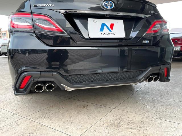 クラウンハイブリッド RSアドバンス TRDエアロ ムーンルーフ プリクラッシュセーフティ ブラインドスポットモニター 純正18インチアルミ パドルシフト ステアリングヒーター ブラックハーフレザーシート メモリー機能付きパワーシート(23枚目)
