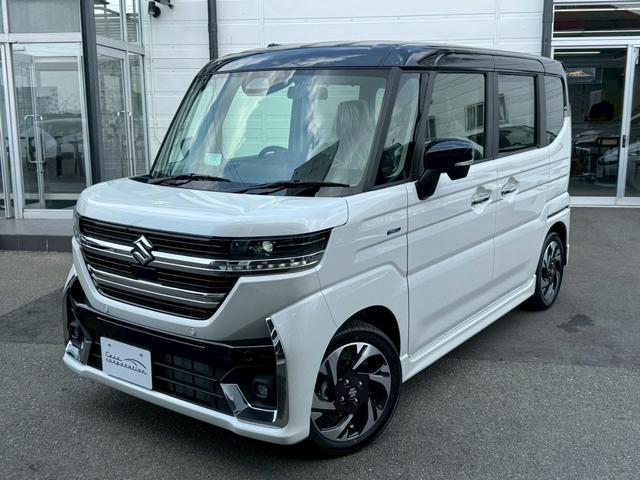 スペーシアカスタム ハイブリッドＸＳターボ　両側電動スライドドア　前席シートヒーター　ステアリングヒーター　ハーフレザーシート　スズキセーフティーサポート　ヘッドアップディスプレイ　ツートンカラー　純正１５インチＡＷ　リアスリムサーキュレーター（12枚目）
