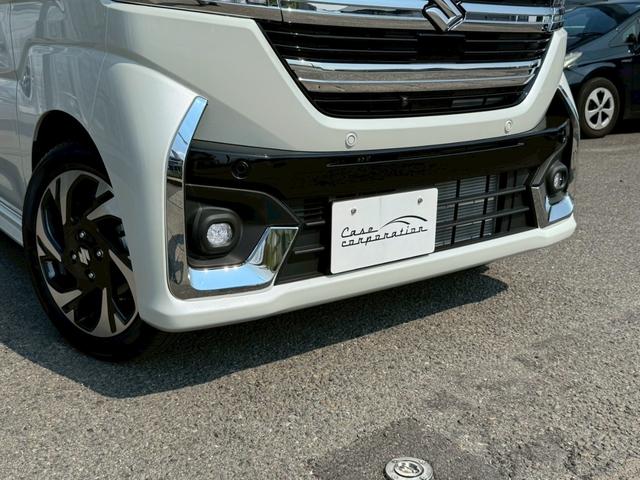 スペーシアカスタム ハイブリッドＸＳターボ　白黒ツートンカラー　ハイブリッドＸＳターボ　両側パワースライドドア　全方位モニター　純正９インチナビ　　ＴＶ　　セーフティサポート　１５ＡＷ　スマートキーハーフレザーシート　ステアリングヒーターＨＵＤ（14枚目）