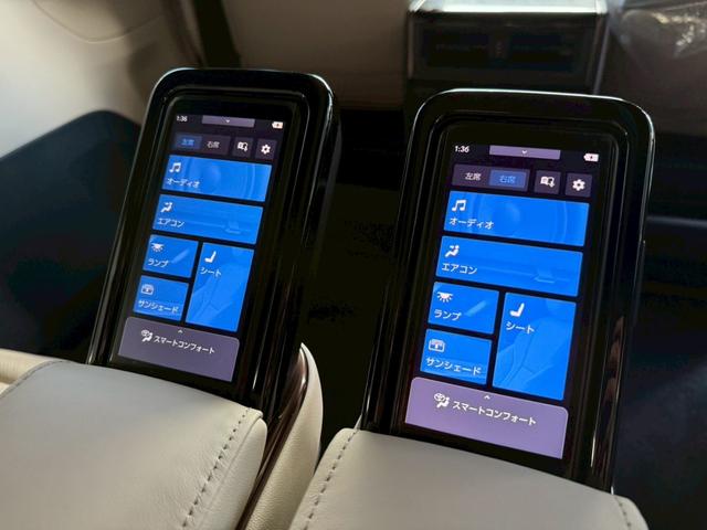 アルファードハイブリッド スペーシャスラウンジ　【トヨタ特別架装車】モデリスタエアロ（Ｆ／Ｓ／Ｒ）　ユニバーサルステップ（ＭＯＰ）内装ニュートラルベージュ　プラチナホワイトパール　ＪＢＬサウンド　ヘッドレストスピーカー　冷蔵庫　左右独立ムーンルーフ（78枚目）