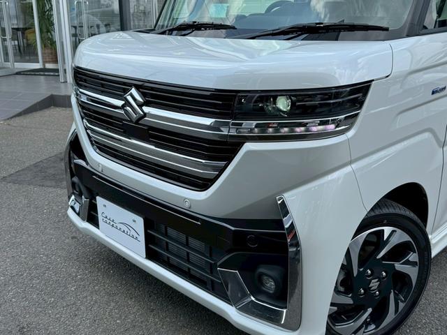 スペーシアカスタム ハイブリッドXSターボ 両側電動スライドドア 前席シートヒーター ステアリングヒーター ハーフレザーシート スズキセーフティーサポート ヘッドアップディスプレイ ツートンカラー 純正15インチAW リアスリムサーキュレーター(13枚目)