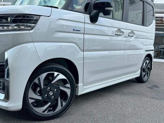 スペーシアカスタム ハイブリッドXSターボ 両側電動スライドドア 前席シートヒーター ステアリングヒーター ハーフレザーシート スズキセーフティーサポート ヘッドアップディスプレイ ツートンカラー 純正15インチAW リアスリムサーキュレーター(17枚目)