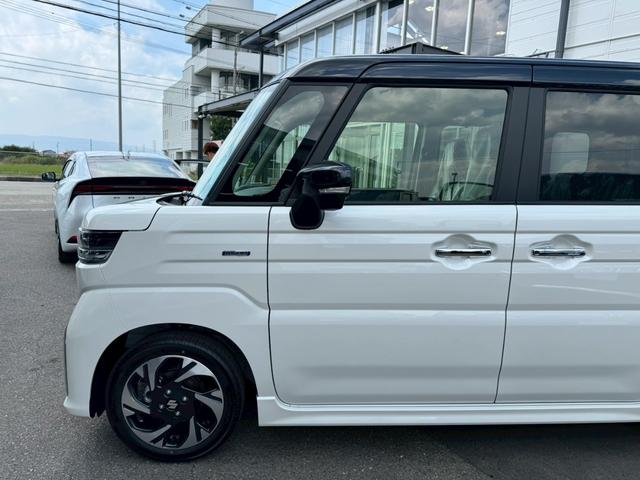 スペーシアカスタム ハイブリッドXSターボ 両側電動スライドドア 前席シートヒーター ステアリングヒーター ハーフレザーシート スズキセーフティーサポート ヘッドアップディスプレイ ツートンカラー 純正15インチAW リアスリムサーキュレーター(23枚目)