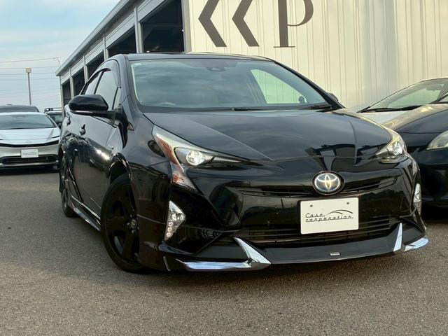 プリウス Sツーリングセレクション 純正ナビ モデリスタエアロ(F/S/R) バックカメラ セーフティセンス ブラックレザーシート シートヒーター レーダークルーズコントロール LEDヘッドライト 純正17インチアルミホイール ETC(12枚目)