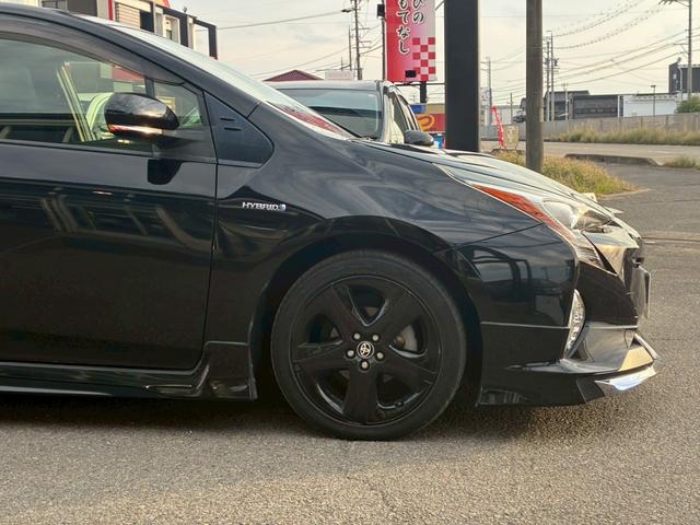 プリウス Sツーリングセレクション 純正ナビ モデリスタエアロ(F/S/R) バックカメラ セーフティセンス ブラックレザーシート シートヒーター レーダークルーズコントロール LEDヘッドライト 純正17インチアルミホイール ETC(23枚目)