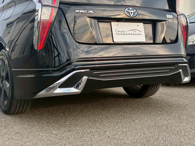 プリウス Sツーリングセレクション 純正ナビ モデリスタエアロ(F/S/R) バックカメラ セーフティセンス ブラックレザーシート シートヒーター レーダークルーズコントロール LEDヘッドライト 純正17インチアルミホイール ETC(30枚目)