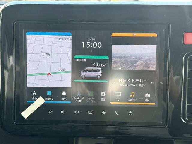 スペーシアカスタム ハイブリッドＸＳターボ　白黒ツートンカラー　ハイブリッドＸＳターボ　両側パワースライドドア　全方位モニター　純正９インチナビ　　ＴＶ　　セーフティサポート　１５ＡＷ　スマートキーハーフレザーシート　ステアリングヒーターＨＵＤ（6枚目）