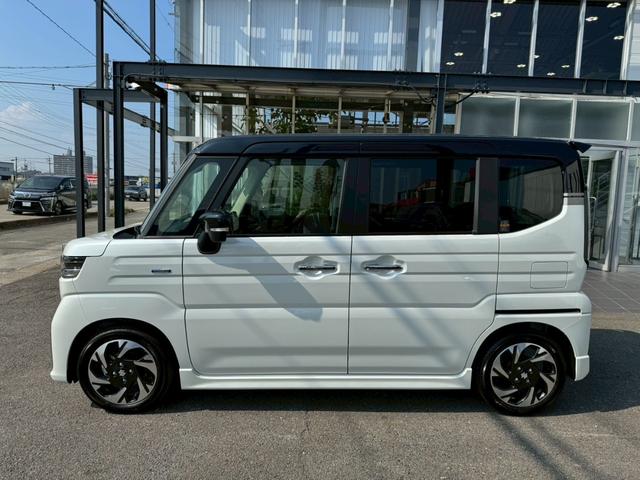 スペーシアカスタム ハイブリッドＸＳターボ　白黒ツートンカラー　ハイブリッドＸＳターボ　両側パワースライドドア　全方位モニター　純正９インチナビ　　ＴＶ　　セーフティサポート　１５ＡＷ　スマートキーハーフレザーシート　ステアリングヒーターＨＵＤ（38枚目）