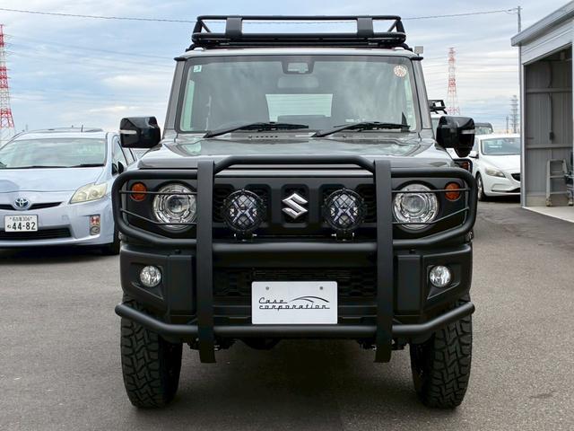 ジムニー XC 10インチフローティングマルチオーディオ 黒レザーシートカバー 1.5インチリフトアップ グリルガード LEDフォグライト リアダラー オーバーフェンダー 16インチAW ルーフラック シートヒーター(8枚目)