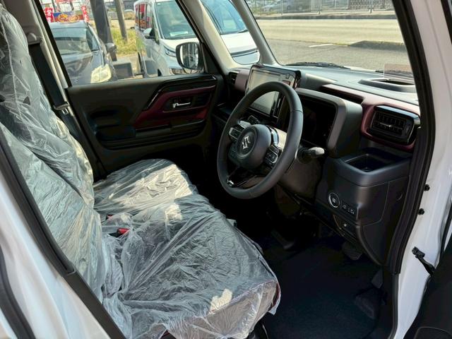 スペーシアカスタム ハイブリッドXSターボ 白黒ツートンカラー ハイブリッドXSターボ 両側パワースライドドア 全方位モニター 純正9インチナビ TV セーフティサポート 15AW スマートキーハーフレザーシート ステアリングヒーターHUD(43枚目)