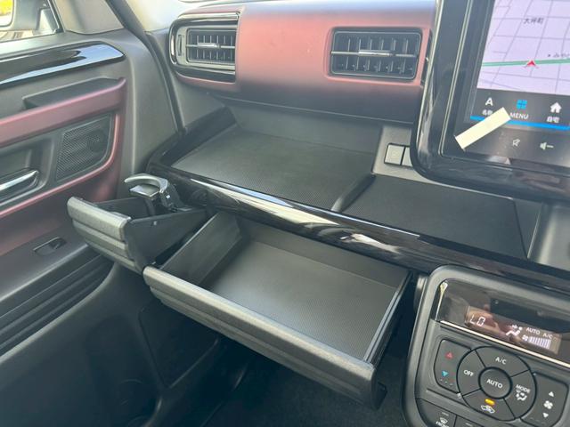 スペーシアカスタム ハイブリッドXSターボ 白黒ツートンカラー ハイブリッドXSターボ 両側パワースライドドア 全方位モニター 純正9インチナビ TV セーフティサポート 15AW スマートキーハーフレザーシート ステアリングヒーターHUD(58枚目)