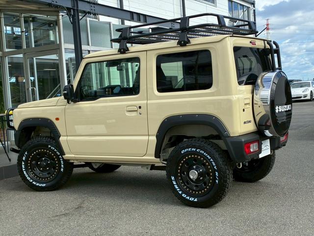 ジムニー XC 社外ナビ フルセグTV バックカメラ リフトアップ オーバーフェンダー ブラウンレザーシートカバー 16インチアルミホイール オープンカントリータイヤ 大型グリルガード リアラダー スペアタイヤカバー(25枚目)