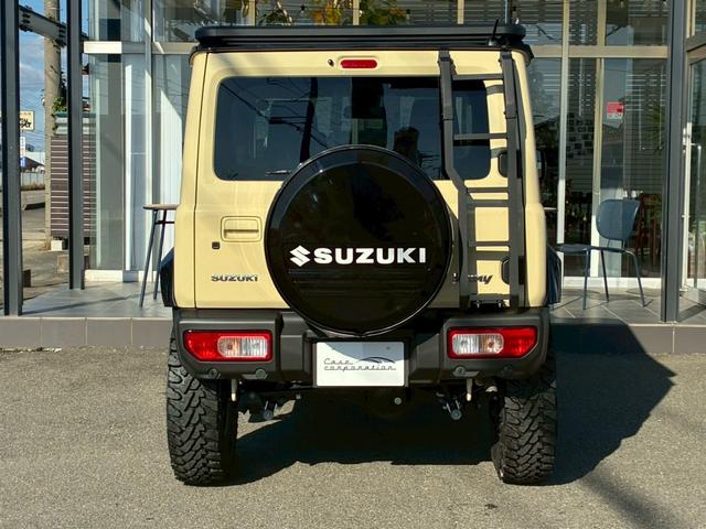 ジムニー XC 10インチディスプレイオーディオ オーバーフェンダー サイドステップ リフトアップ 15インチAW ジオランダータイヤ ディフェンダーグリル 黒レザーシートカバー リアラダー ショートバンパー(24枚目)