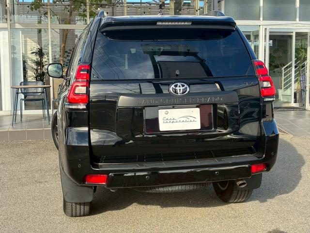 ランドクルーザープラド TX Lパッケージ マットブラックエディション パノラミックビューモニター 9型ディスプレイオーディオ BSM シートヒーター クリアランスソナー 黒レザーシート レダークルーズコントロール ルーフレール パワーシート LEDヘッドライト ETC(27枚目)