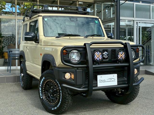ジムニー XC 社外ナビ フルセグTV バックカメラ リフトアップ オーバーフェンダー ブラウンレザーシートカバー 16インチアルミホイール オープンカントリータイヤ 大型グリルガード リアラダー スペアタイヤカバー(11枚目)