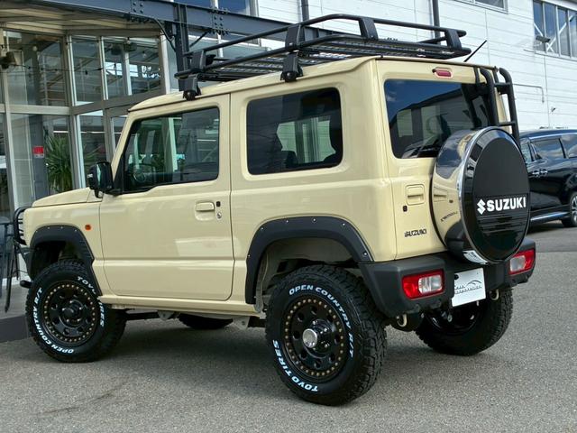 ジムニー XC 社外ナビ フルセグTV バックカメラ リフトアップ オーバーフェンダー ブラウンレザーシートカバー 16インチアルミホイール オープンカントリータイヤ 大型グリルガード リアラダー スペアタイヤカバー(26枚目)