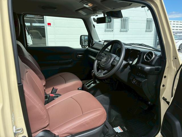 ジムニー XC 社外ナビ フルセグTV バックカメラ リフトアップ オーバーフェンダー ブラウンレザーシートカバー 16インチアルミホイール オープンカントリータイヤ 大型グリルガード リアラダー スペアタイヤカバー(38枚目)