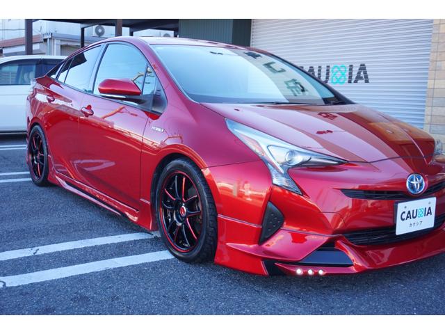 プリウス Ｓツーリングセレクション　ＷＯＲＫエモーション１７インチＡＷ・ＬＥＤデイライト付きフルエアロ・ローダウン・ＬＥＤヘッドライト・ブラックレザーシート・純正９型ＳＤナビ・バックカメラ・フルセグＴＶ・シートヒーター・ＥＴＣ（26枚目）