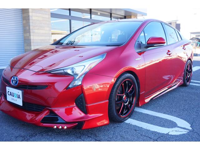 プリウス Ｓツーリングセレクション　ＷＯＲＫエモーション１７インチＡＷ・ＬＥＤデイライト付きフルエアロ・ローダウン・ＬＥＤヘッドライト・ブラックレザーシート・純正９型ＳＤナビ・バックカメラ・フルセグＴＶ・シートヒーター・ＥＴＣ（33枚目）