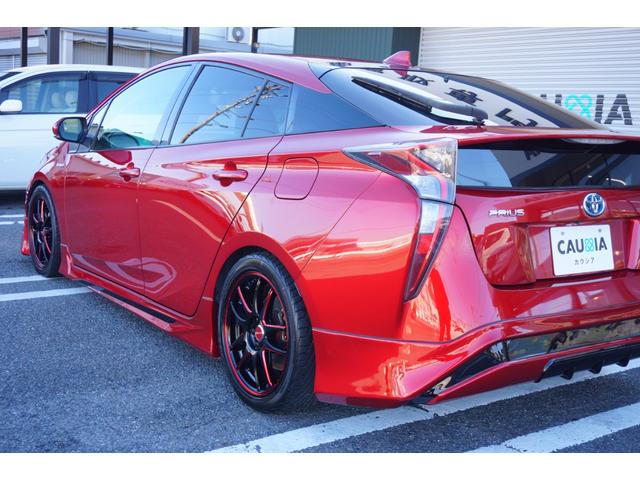 プリウス Ｓツーリングセレクション　ＷＯＲＫエモーション１７インチＡＷ・ＬＥＤデイライト付きフルエアロ・ローダウン・ＬＥＤヘッドライト・ブラックレザーシート・純正９型ＳＤナビ・バックカメラ・フルセグＴＶ・シートヒーター・ＥＴＣ（34枚目）