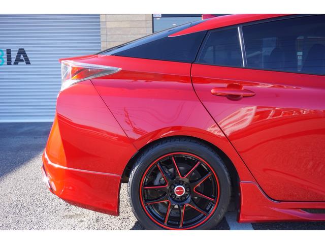 プリウス Ｓツーリングセレクション　ＷＯＲＫエモーション１７インチＡＷ・ＬＥＤデイライト付きフルエアロ・ローダウン・ＬＥＤヘッドライト・ブラックレザーシート・純正９型ＳＤナビ・バックカメラ・フルセグＴＶ・シートヒーター・ＥＴＣ（62枚目）