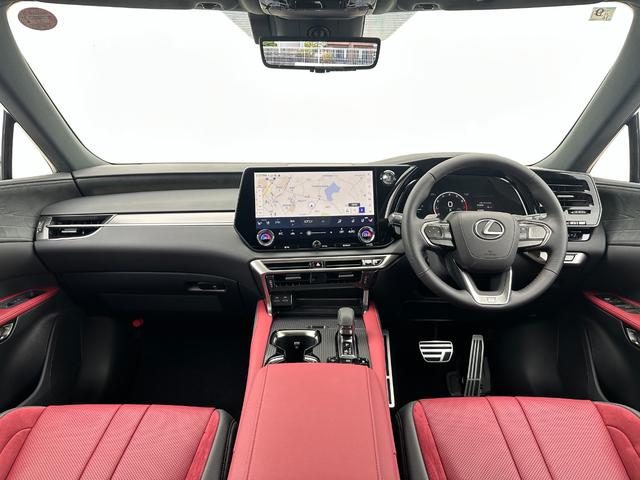 RX RX350 Fスポーツ 改モデル 内装レッド 14型コネクトナビ パノラマルーフ デジタルインナーミラー オレンジキャリパー 輻射ヒーター 電動リクライニング シートヒーター&クーラー ドラレコ前後 寒冷地仕様 純正21AW(35枚目)