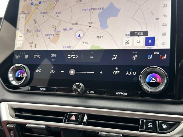 RX RX350 Fスポーツ 改モデル 内装レッド 14型コネクトナビ パノラマルーフ デジタルインナーミラー オレンジキャリパー 輻射ヒーター 電動リクライニング シートヒーター&クーラー ドラレコ前後 寒冷地仕様 純正21AW(55枚目)