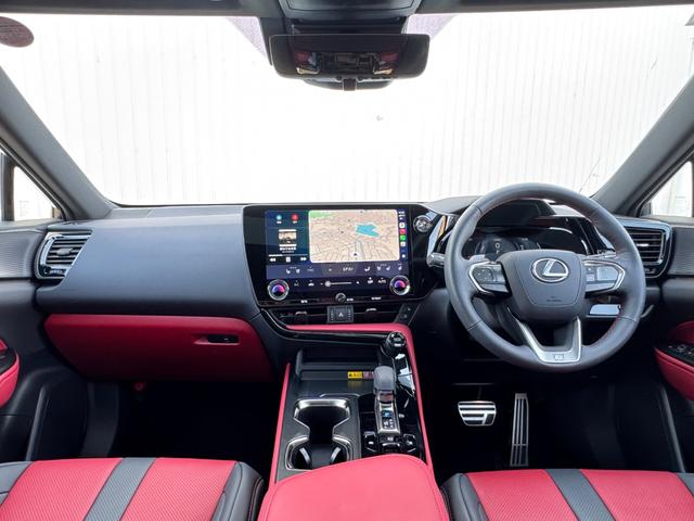 NX NX350h Fスポーツ 内装レッド オレンジキャリパー パノラマルーフ 14型コネクトナビ 内蔵型ドラレコ前後 デジタルインナーミラー シートクーラー&ヒーター 置くだけ充電 BSM HUD AC100V 純正20インチAW(29枚目)