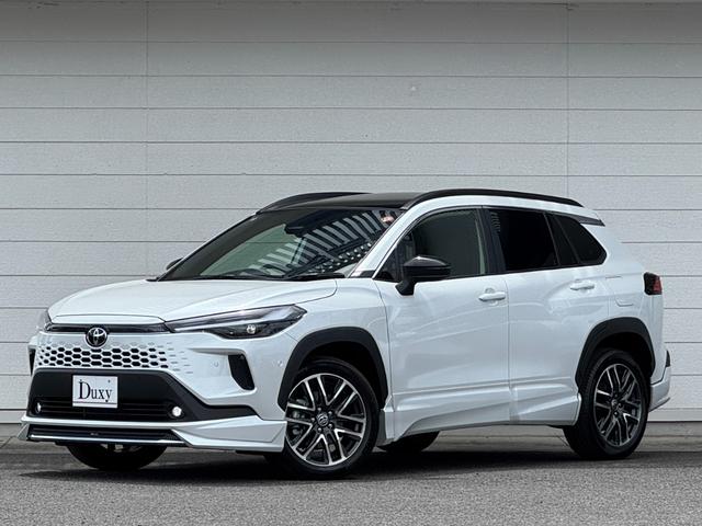 カローラクロス ハイブリッド Z モデリスタエアロ パノラマルーフ パノラミックビューモニター ブラインドスポットモニター アダプティブハイビーム ステアリングヒーター ナノイー シートヒーター&クーラー AC1500W 純正18AW(8枚目)