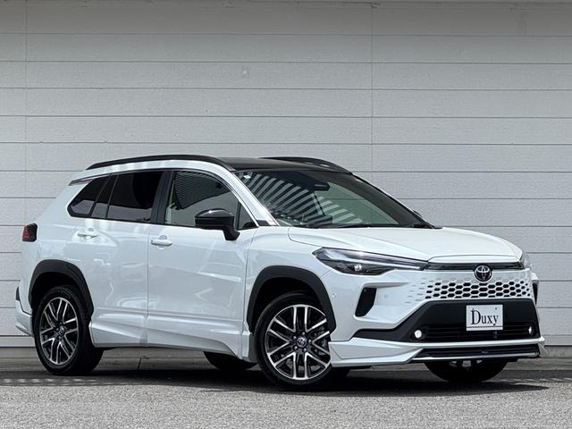 カローラクロス ハイブリッド Z モデリスタエアロ パノラマルーフ パノラミックビューモニター ブラインドスポットモニター アダプティブハイビーム ステアリングヒーター ナノイー シートヒーター&クーラー AC1500W 純正18AW(9枚目)