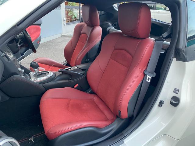 フェアレディZ 40thアニバーサリー ワンオーナー 特別仕様車 Verニスモ仕様 赤半皮電動シート 純オプAW ニスモマフラー 定期点検記録 無事故 スマートキーPスタート スペアキー ETC バックカメラ ナビ 地デジ BT リアフォグ(45枚目)