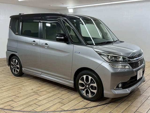 ソリオバンディット ハイブリッドMV 両側電動スライドドア/クルーズコントロール/衝突軽減ブレーキ/ETC/レーンキープアシスト/スマートキー/プッシュスタート/純正ナビ/LEDヘッドライト/オートエアコン/オートライト/フォグライト(14枚目)