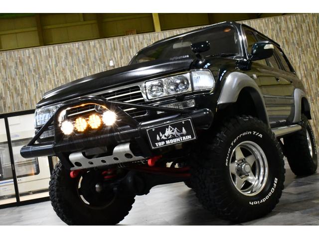 ランドクルーザー８０ ＶＸリミテッド　切替４ＷＤ　サンルーフ　５インチリフトアップ　Ｗｅｄｓ１５インチ　ＢＦマッドタイヤ　ワンオフバンパー　アイアンサイドステップ　ガナドールマフラー　ミッションダウン　ＡＴクーラー　バケットシート（76枚目）