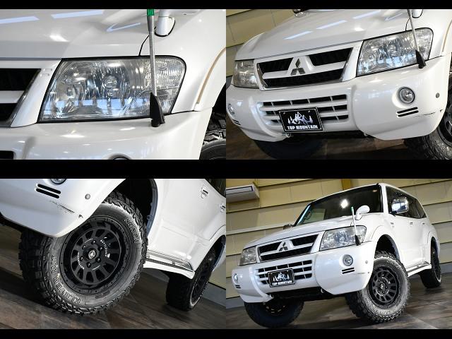 パジェロ ロング　スーパーエクシード　切替４ＷＤ　サンルーフ　ベージュ革シート　２インチリフトアップ　バトルシップネオ１７インチ　ＫＥＮＤＡマッドタイヤ　下回り塩害処理済み　３列シート　バックカメラ　ダブルエアコン　ＥＴＣ（18枚目）