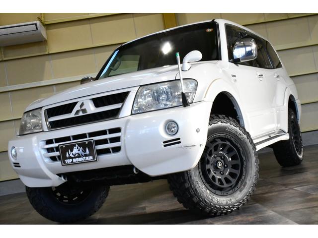 パジェロ ロング　スーパーエクシード　切替４ＷＤ　サンルーフ　ベージュ革シート　２インチリフトアップ　バトルシップネオ１７インチ　ＫＥＮＤＡマッドタイヤ　下回り塩害処理済み　３列シート　バックカメラ　ダブルエアコン　ＥＴＣ（79枚目）