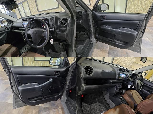 プロボックス ＤＸコンフォート　グレー全塗装済み　ＴＭカスタムエディション　スタイリッシュグリル　タフネスフェンダー　ブラックペイント鉄チンホイール　ＴＯＹＯ　新品ブロックタイヤ　ブラウンシートカバー　ディスプレイオーディオ（80枚目）