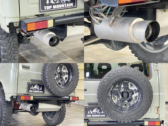 ジムニー 　５ＭＴ　３インチリフトアップ　ＲＳプロダクトブローオフバルブ　ブーストスプリング　社外マフラー　オートゲージ製油温・ブースト・油圧計　燃料タンクガード　アルミ削り出しエアコンパネル　前後社外バンパー（77枚目）