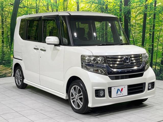 Ｎ－ＢＯＸカスタム Ｇ　ＳＳパッケージ　両側電動ドア　ＳＤナビ　バックカメラ　衝突被害軽減システム　禁煙車　スマートキー　ＨＩＤヘッド　オートライト　オートエアコン　純正１４インチアルミ　ＣＤ　フルセグ（16枚目）