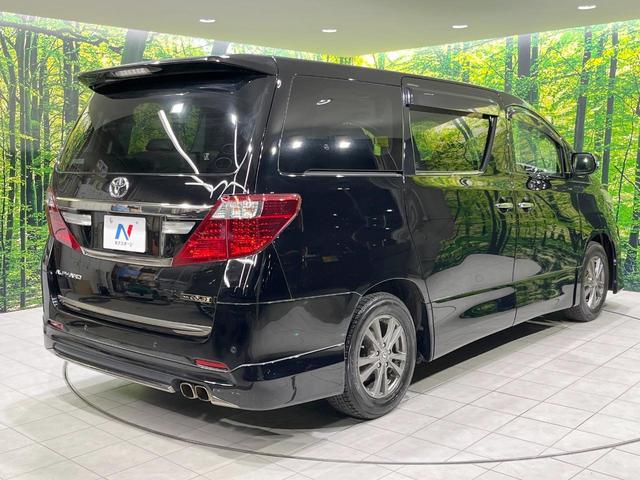 アルファード ２４０Ｓ　タイプゴールドＩＩ　フルエアロ　両側電動ドア　ＢＩＢ－Ｘ９型ナビ　後席モニター　バックカメラ　禁煙車　電動リアゲート　ハーフレザーシート　コーナーセンサー　スマートキー　ＨＩＤヘッド　ビルトインＥＴＣ　クルコン（18枚目）