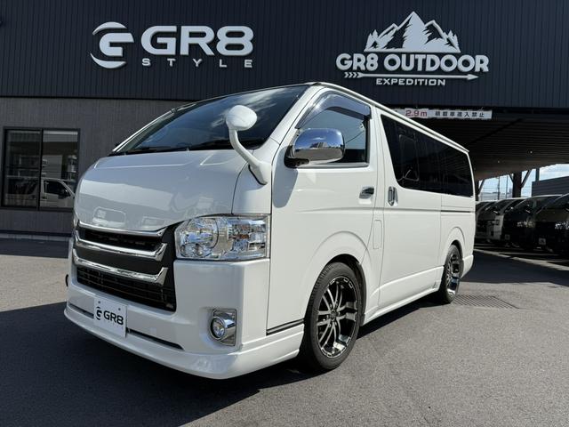 ハイエースバン ロングスーパーGL ローダウン/18inアルミホイール/BOXベッドキット/フルエアロ/バッドフェイスボンネット/ロッドホルダー(13枚目)