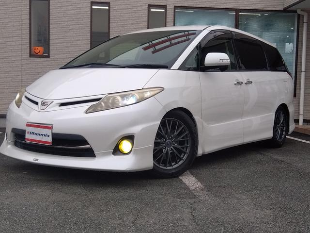 エスティマ アエラス　レザーパッケージ★ナビフルセグＴＶ★後席フリップ　ダウンモニター★バックカメラ★クルーズコントロール★ローダウン★ＨＩＤオートライト★イエローフォグ★革シート★両側パワースライドドア★ビルトインＥＴＣ★１７インチアルミホイール★スマートキー★（5枚目）